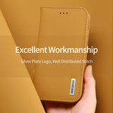 DUX DUCIS For iPhone 7/8 Luxury Genuine Leather Magnetic Flip Cover Full Protective Case with Bracket Card Slot black