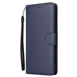 For Samsung A50 Wallet-type PU Leather Protective Phone Case with Buckle & 3 Card Position blue