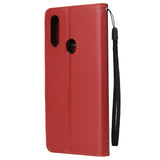 For OPPO A8 / A31/Realme XT / X2 Mobile Phone Case PU Buckle Closure Wallet Design Cards Slots All-round Protection Phone Cover  blue