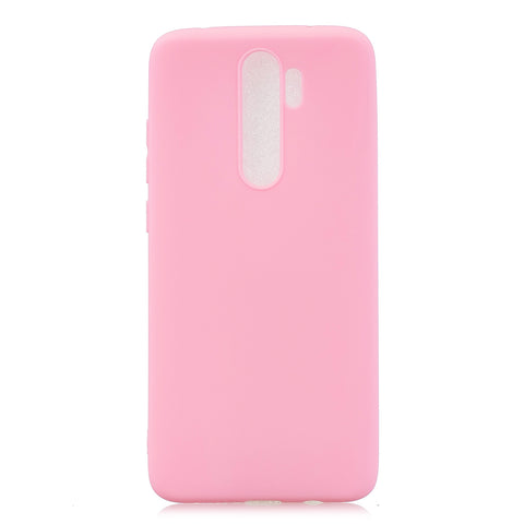 For Redmi NOTE 8 NOTE 8 Pro Soft Candy Color Frosted Surface Shockproof TPU Back Cover Mobile Phone Case dark pink