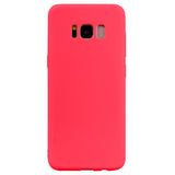 for Samsung S8 plus Lovely Candy Color Matte TPU Anti-scratch Non-slip Protective Cover Back Case red