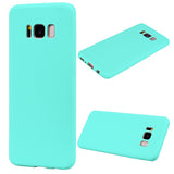 for Samsung S8 plus Lovely Candy Color Matte TPU Anti-scratch Non-slip Protective Cover Back Case Light blue