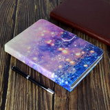 Universal Laptop Protective Cover Color Painted 8 Inches PU Case with Front Snap Purple quicksand