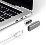 Magnetic USB C Type-C Adapter Side Plug Elbow 20pin Full-function Adapter Charging Data Transmission 4k Video Dark Gray