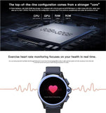 Smart Watch 1.6 Inch Face Unlocking Dual Camera 4G Smartwatch Brown Silicone + Belt