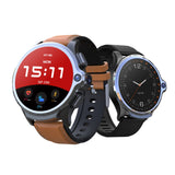Smart Watch 1.6 Inch Face Unlocking Dual Camera 4G Smartwatch Brown Silicone + Belt