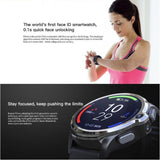 Smart Watch 1.6 Inch Face Unlocking Dual Camera 4G Smartwatch Brown Silicone + Belt
