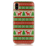For iPhoneX Cute Cell Phone Case Christmas Style Gifts TPU Soft Phone Shell