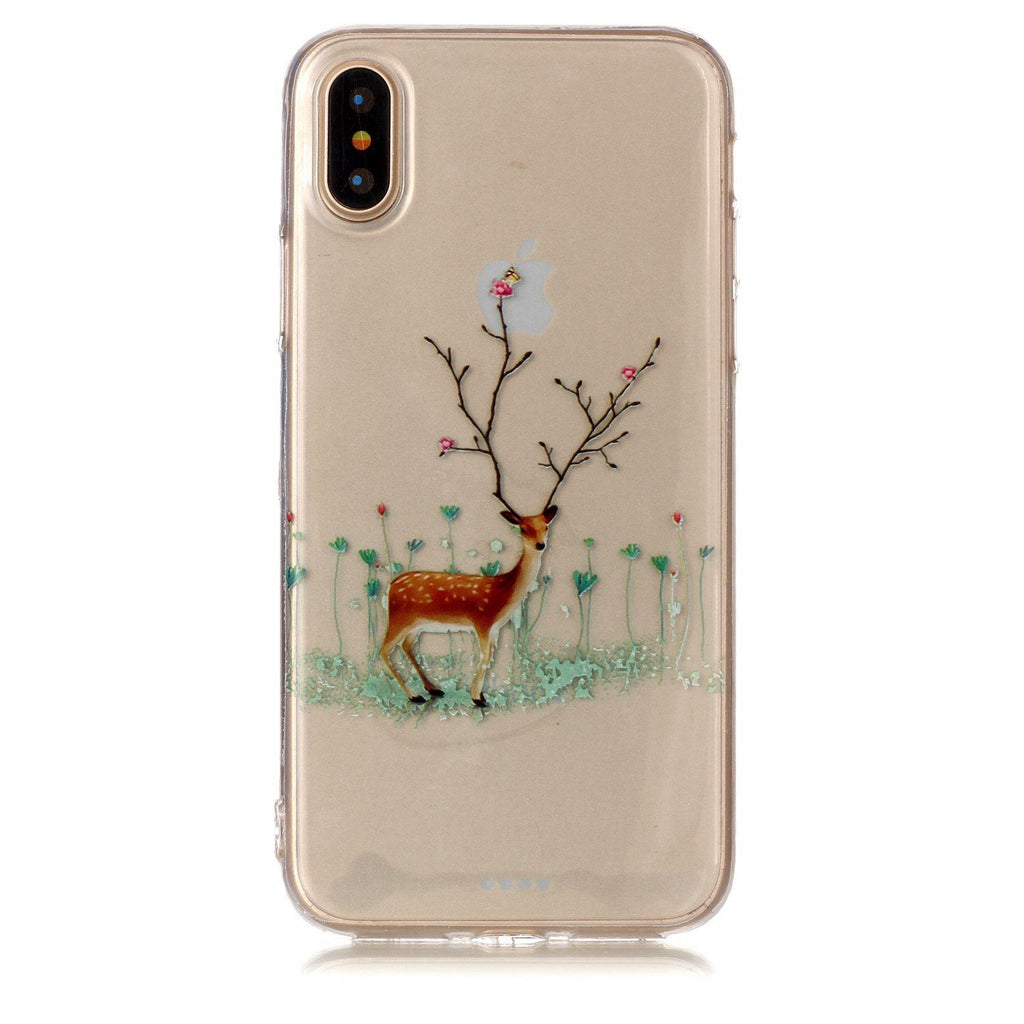 For iPhoneX Cute Cell Phone Case Christmas Style Gifts TPU Soft Phone Shell