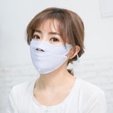 Men Women Anti-haze Mask Riding Ice Silk Dust-proof Suncreeen Breathable Mask Ice silk light blue_One size
