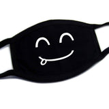 Men Women Riding Cotton Mask Dust-proof Fashion Black Facial Expression Teeth Warm Mask KZ-7003