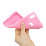 For Samsung A10S A20S Shockproof TPU Back Cover Soft Candy Color Frosted Surface Mobile Phone Case dark pink