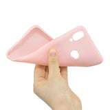 For Samsung A10S A20S Shockproof TPU Back Cover Soft Candy Color Frosted Surface Mobile Phone Case Light pink