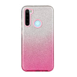 For OPPO Realme 5/Realme 5 Pro/A5 2020/A9 2020/A52/A92 Phone Case Gradient Color Glitter Powder Phone Cover with Airbag Bracket black