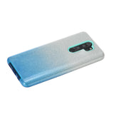 For OPPO Realme 5/Realme 5 Pro/A5 2020/A9 2020/A52/A92 Phone Case Gradient Color Glitter Powder Phone Cover with Airbag Bracket blue
