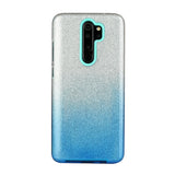 For OPPO Realme 5/Realme 5 Pro/A5 2020/A9 2020/A52/A92 Phone Case Gradient Color Glitter Powder Phone Cover with Airbag Bracket blue