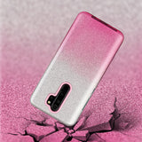 For OPPO Realme 5/Realme 5 Pro/A5 2020/A9 2020/A52/A92 Phone Case Gradient Color Glitter Powder Phone Cover with Airbag Bracket Pink