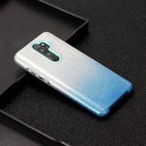 For OPPO Realme 5/Realme 5 Pro/A5 2020/A9 2020/A52/A92 Phone Case Gradient Color Glitter Powder Phone Cover with Airbag Bracket blue