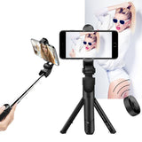 XT09 Tripod Stand Extendable 360?? Rotation Self-timer Bluetooth Selfie Stick Monopod Foldable Live XT10 Mobile Phone Bracket XT09 black