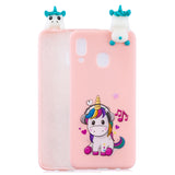 For Samsung A10S A20S Color Painting Pattern Drop Protection Soft TPU Mobile Phone Case+Back Cover Bracket Big white bear