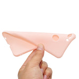 for HUAWEI Y9 2018 Lovely Candy Color Matte TPU Anti-scratch Non-slip Protective Cover Back Case Light pink