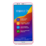 for HUAWEI Y9 2018 Lovely Candy Color Matte TPU Anti-scratch Non-slip Protective Cover Back Case dark pink