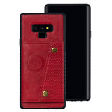 For Samsung NOTE 9 Phone Case Protective Back Cover with Card Holder Bracket red_Samsung NOTE 9