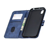 For HUAWEI Y5 2019 Denim Pattern Solid Color Flip Wallet PU Leather Protective Phone Case with Buckle & Bracket gray
