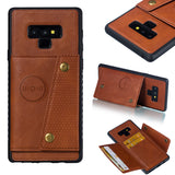 For Samsung NOTE 9 Phone Case Protective Back Cover with Card Holder Bracket blue_Samsung NOTE 9