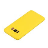 for Samsung S8 plus Lovely Candy Color Matte TPU Anti-scratch Non-slip Protective Cover Back Case yellow