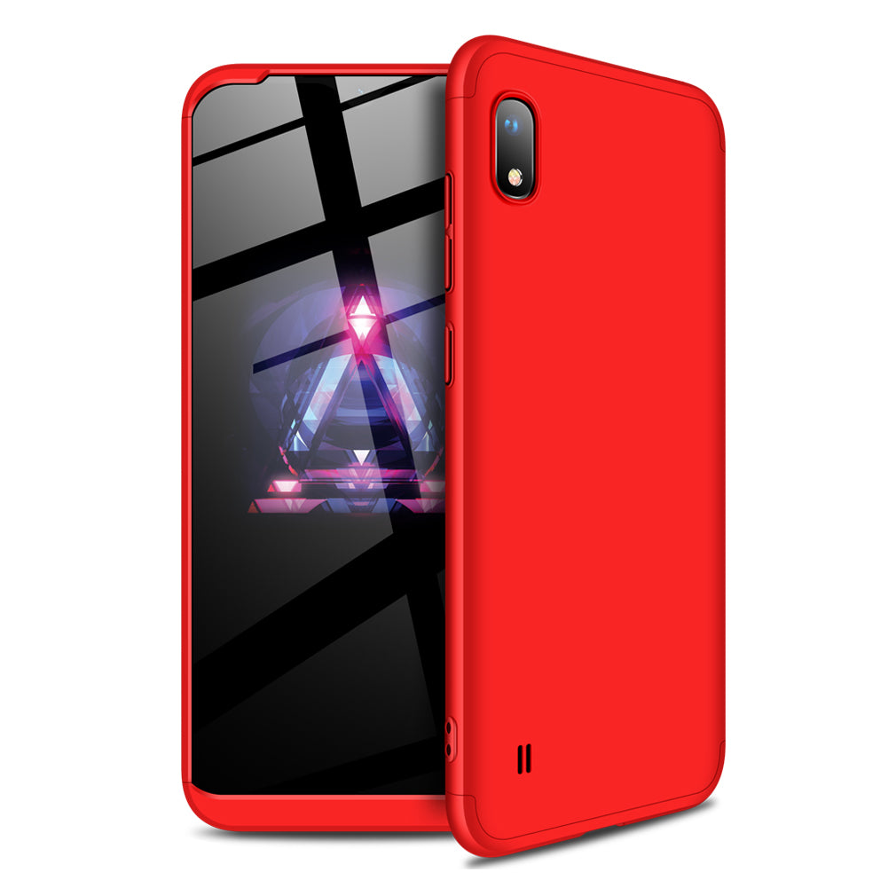For Samsung A10 Ultra Slim PC Back Cover Non-slip Shockproof 360 Degree Full Protective Case red