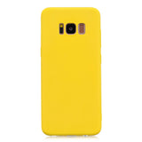 for Samsung S8 plus Lovely Candy Color Matte TPU Anti-scratch Non-slip Protective Cover Back Case yellow