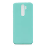 For Redmi NOTE 8 NOTE 8 Pro Soft Candy Color Frosted Surface Shockproof TPU Back Cover Mobile Phone Case Light blue