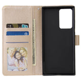 For HUAWEI PSmart 2020/Y5P/Y6P PU Leather Mobile Phone Cover with 3 Cards Slots Phone Frame Golden