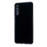 For HUAWEI P20/P20 Lite/P20 Pro Cellphone Case Simple Profile Soft TPU Phone Case Anti-Slip Smartphone Cover Bright black