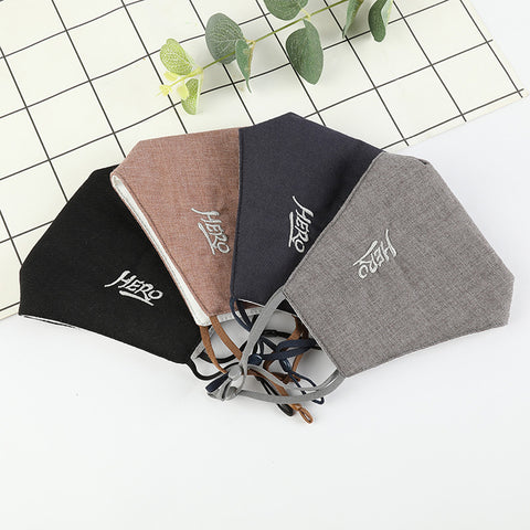 Men's Mask Washable Dust-proof and Anti-smog Cotton Hanging Ear Type Mask