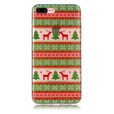 TPU Soft Shockproof Protective Phone Shell for iPhone7Plus Case Christmas Style Gifts