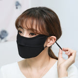 Men Women Anti-haze Mask Riding Ice Silk Dust-proof Suncreeen Breathable Mask Ice silk light green_One size