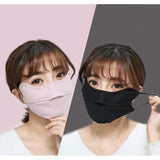 Men Women Anti-haze Mask Riding Ice Silk Dust-proof Suncreeen Breathable Mask Ice silk gray_One size