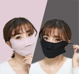 Men Women Anti-haze Mask Riding Ice Silk Dust-proof Suncreeen Breathable Mask Ice silk light green_One size