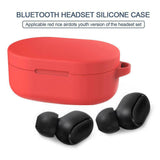 Silicone Earphone Case Cover for Xiaomi Redmi Airdots TWS Headphone Sports Bluetooth Earphone Case with Hook gray