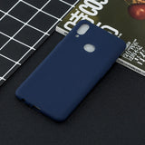 For Samsung A10S A20S Shockproof TPU Back Cover Soft Candy Color Frosted Surface Mobile Phone Case Navy