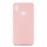 For Samsung A10S A20S Shockproof TPU Back Cover Soft Candy Color Frosted Surface Mobile Phone Case Light pink