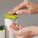 Kitchen Washing Sponge Storage Shelf Bathroom Sink Detergent Soap Dispenser green