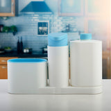 Kitchen Washing Sponge Storage Shelf Bathroom Sink Detergent Soap Dispenser green