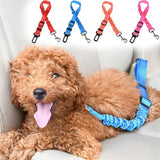 Elastic Reflective Safety Rope Traction Belt for Pet Dogs Supplies Car Seat Pink