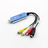 USB2.0 Converter Audio Video Capture Grabber Adapter for Win/XP/7/8/10 PAL KY USB Video Capture Card blue