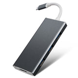 USB C Hub 7-in-1 USB C Adapter Type C Power Delivery HDMI Output SD & TF Card Reader 3 USB 3.0 Ports black