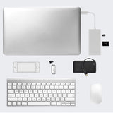 USB C Hub 7-in-1 USB C Adapter Type C Power Delivery HDMI Output SD & TF Card Reader 3 USB 3.0 Ports black