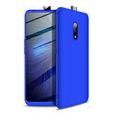 For OPPO Realme X Ultra Slim PC Back Cover Non-slip Shockproof 360 Degree Full Protective Case Silver black silver